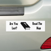 Ben je verloren? Lees de kaart - Bumpersticker (Op auto)