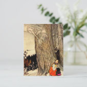 "Ben je warm?" Fairy Art beroemd gemaakt door Arth Briefkaart (Staand voorkant)