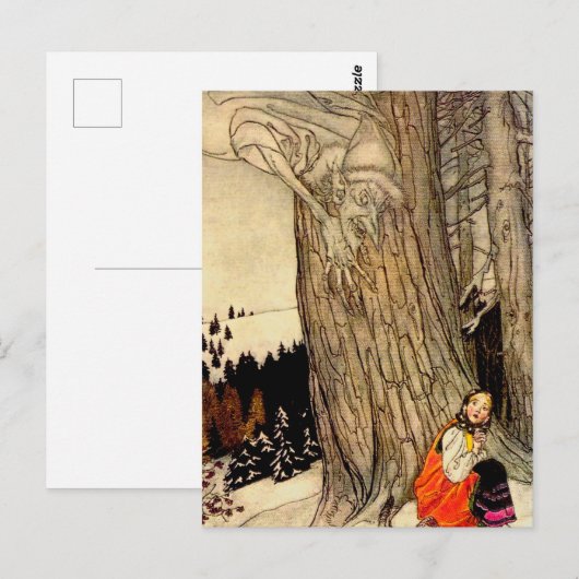 "Ben je warm?" Fairy Art beroemd gemaakt door Arth Briefkaart (Voorkant / Achterkant)