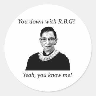 Ben je weg met RBG? Ronde Sticker