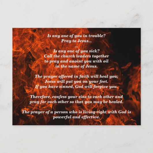 Ben je ziek? Bid dan Jakobus 5:13-16 Briefkaart (Voorkant)