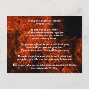 Ben je ziek? Bid dan James 5:13-16 Briefkaart