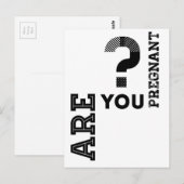 Ben je zwanger? briefkaart (Voorkant / Achterkant)