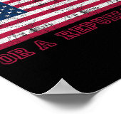 Ben jij Amerikaans of een Republikein Poster (Hoek)