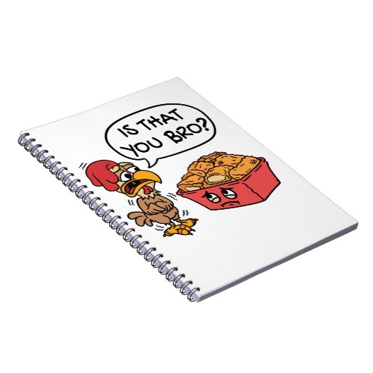 Ben jij Bro? Funny Chicken Nugget Notitieboek (Rechterzijde)