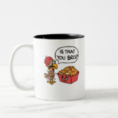 Ben jij Bro? Funny Chicken Nugget Tweekleurige Koffiemok (Links)