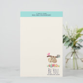 Ben jij de wereld zal de grappige Gezegde klimmen Briefpapier (Staand voorkant)