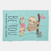 Ben jij de wereld zal de grappige Gezegde klimmen Theedoek (Horizontaal)