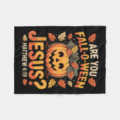 Ben jij een Fall-o-ween Jezus Christelijke Hallowe Fleece Deken (Voorkant (Horizontaal))