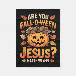 Ben jij een Fall-o-ween Jezus Christelijke Hallowe Fleece Deken