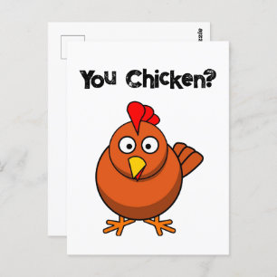 Ben jij een kip? Brown Hen Rooster Funny Taunt Car Briefkaart