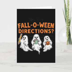Ben jij Fall-o-ween instructies grappige leraar Ha Kaart