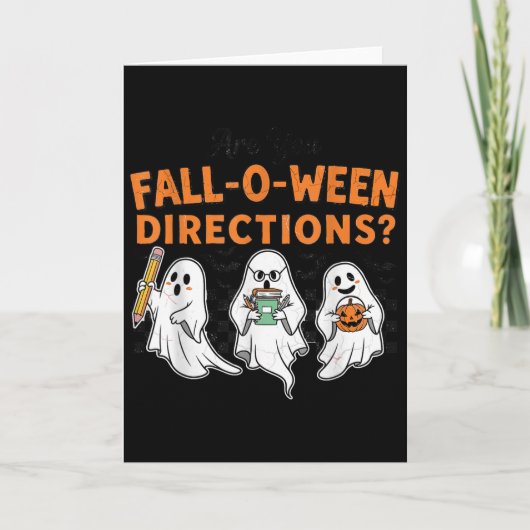 Ben jij Fall-o-ween instructies grappige leraar Ha Kaart (Voorkant)