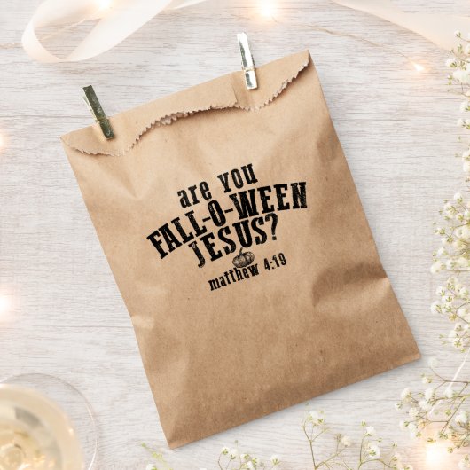 Ben jij Fall-O-Ween Jezus christelijk Halloween Bedankzakje (Geknipt)