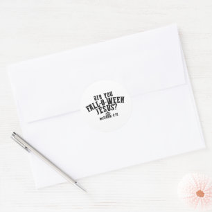 Ben jij Fall-O-Ween Jezus christelijk Halloween Ronde Sticker