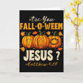 Ben jij Fall-o-ween Jezus Christelijke Herfst Pomp Kaart (Gele Bloem)
