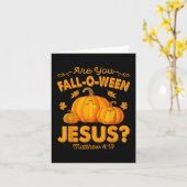 Ben jij Fall-o-ween Jezus Christelijke Pompoen Hal Kaart (Gele Bloem)