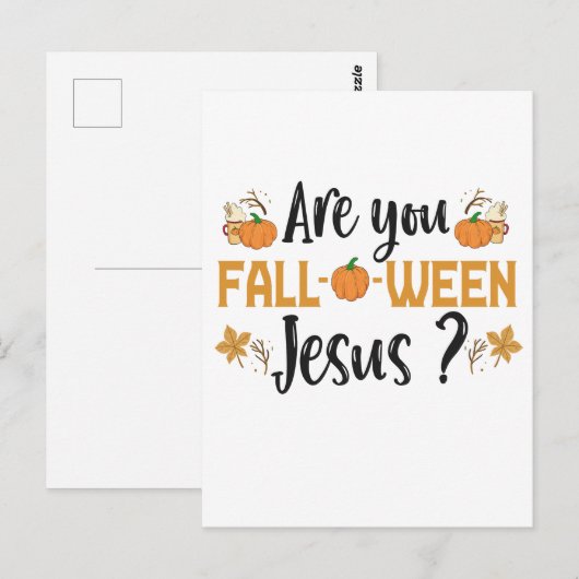 Ben jij Fall-o-ween Jezus Grappige Fall Halloween Briefkaart (Voorkant / Achterkant)