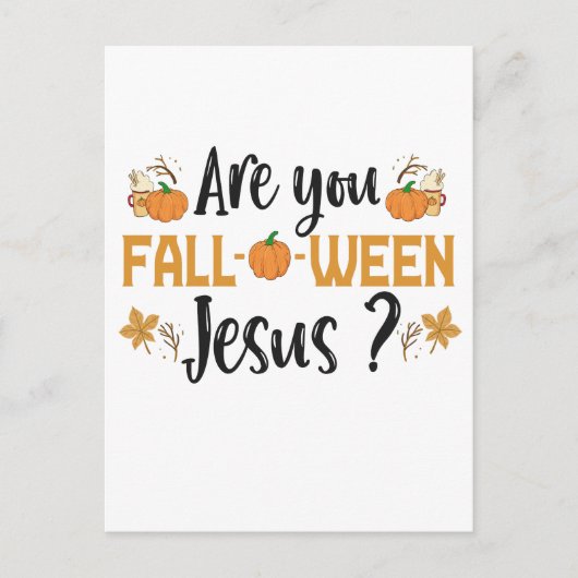 Ben jij Fall-o-ween Jezus Grappige Fall Halloween Briefkaart (Voorkant)