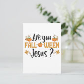 Ben jij Fall-o-ween Jezus Grappige Herfst Hallowee Briefkaart (Staand voorkant)