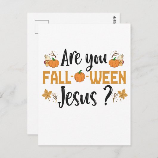 Ben jij Fall-o-ween Jezus Grappige Herfst Hallowee Briefkaart (Voorkant / Achterkant)