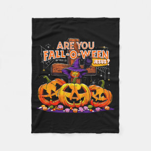 Ben jij Fall-o-ween Jezus Grappige Pompoen _2  Fleece Deken