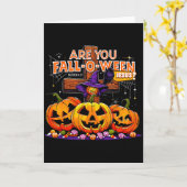 Ben jij Fall-o-ween Jezus Grappige Pompoen _2  Kaart (Gele Bloem)