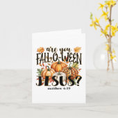 Ben jij Fall-o-ween Jezus_ Herfstpompoenen _1  Kaart (Gele Bloem)