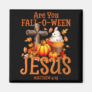 Ben jij Fall-o-ween Jezus Mattheüs 4 19 Halloween Magneet