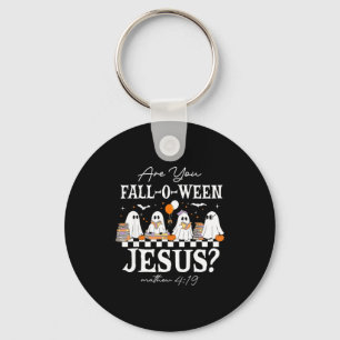 Ben jij Fall-o-ween Jezus Mattheüs 4_19 Halloween Sleutelhanger