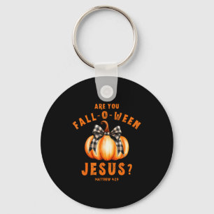Ben jij Fall-o-ween Jezus Mattheüs 4-19 Halloween Sleutelhanger