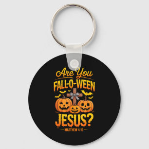 Ben jij Fall-o-ween Jezus Mattheüs 4_19 Halloween Sleutelhanger