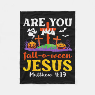Ben jij Fall O Ween Jezus Mattheüs Christelijk Gel Fleece Deken