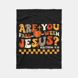 Ben jij Fall-o-ween Jezus Pompoen Kerstmis Hallowe Fleece Deken