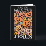 Ben jij Fall-o-ween Jezus Pompoenen Christelijke H Kaart<br><div class="desc">Ben jij Fall-o-ween Jezus Pompoenen Christelijke Halloween</div>
