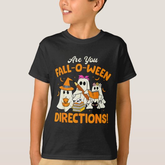 Ben jij Fall-o-ween Richtingen Grappige Geest Doce T-shirt (Voorkant)