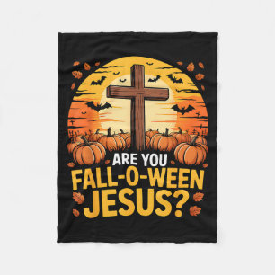 Ben jij Fall Oween Jezus Halloween Christus Fleece Deken