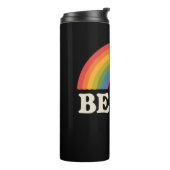 Ben jij Gay Lesbian Pride LGBTQ Ally Rainbow Retro Thermosbeker (Gedraaid links)