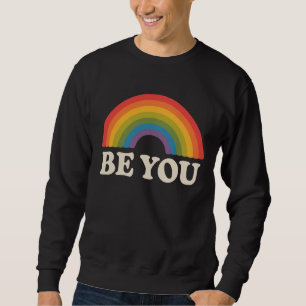 Ben jij Gay Lesbian Pride LGBTQ Ally Rainbow Retro Trui