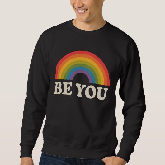 Ben jij Gay Lesbian Pride LGBTQ Ally Rainbow Retro Trui (Voorkant)