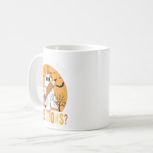 Ben jij Herfst-o-ween Direction Funny Sarcastic Qu Koffiemok (Voorkant links)