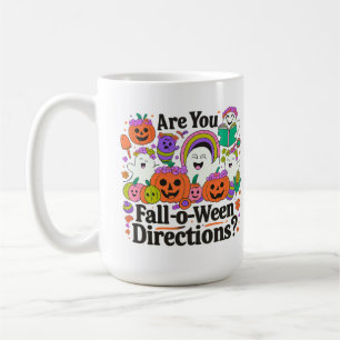 Ben jij Herfst o Ween Directions Teacher Halloween Koffiemok