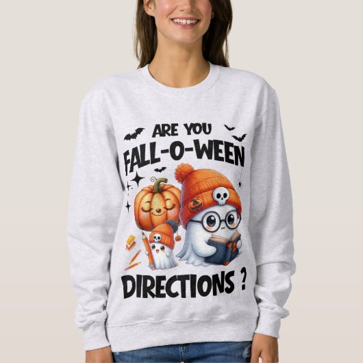 Ben jij Herfst o Ween Directions Teacher Halloween Trui (Voorkant)