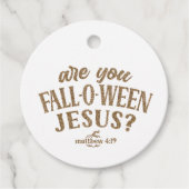 Ben jij HERFST-O-WEEN Jesus? Christelijk Halloween Bedankjes Labels (Voorkant)