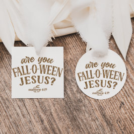 Ben jij HERFST-O-WEEN Jesus? Christelijk Halloween Bedankjes Labels