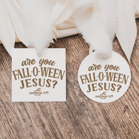 Ben jij HERFST-O-WEEN Jesus? Christelijk Halloween Bedankjes Labels