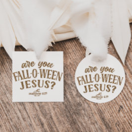 Ben jij HERFST-O-WEEN Jesus? Christelijk Halloween Bedankjes Labels