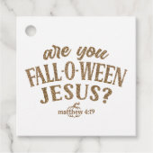 Ben jij HERFST-O-WEEN Jesus? Christelijk Halloween Bedankjes Labels (Voorkant)