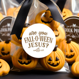 Ben jij HERFST-O-WEEN Jesus? Christelijk Halloween Ronde Sticker