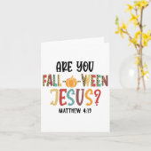 Ben jij Herfst-o-ween Jesus Funny Pumpkin Christel Kaart (Gele Bloem)